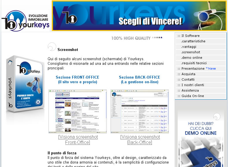 <p>Tutte le caratteristiche del software con la possibilit&agrave; di una demo gratuita. Provalo subito!</p>