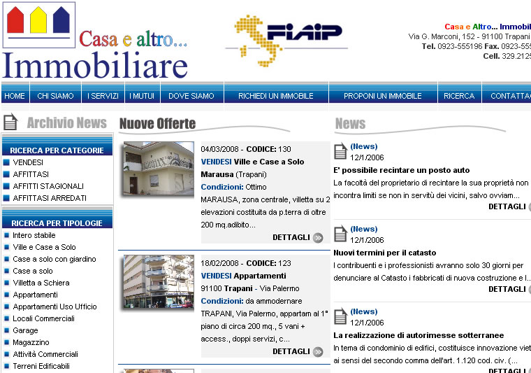 <p>Agenzia Immobiliare che utilizza il nostro software online, scopri subito il suo sito internet.</p>