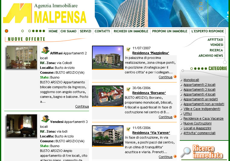 <p>Agenzia Immobiliare che utilizza il nostro software online, scopri subito il suo sito internet.</p>