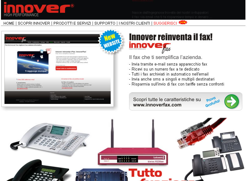 <p>Dalla fusione della mia Oneover e l'azienda PhoneService, insieme a due ottimi soci costituiamo la Innover Snc. <br />
Installazioni centralini telefonici tradizionali e Ip, Networking, Wireless, Videosorveglianza Ip, Web e software online, e tanto altro...</p>