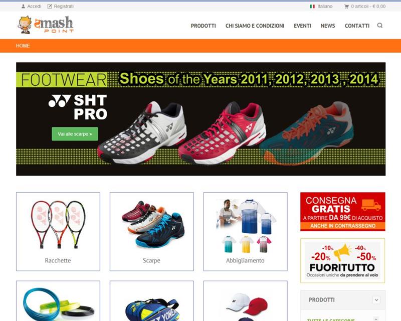 Smash Point Ecommerce articoli per il Tennis