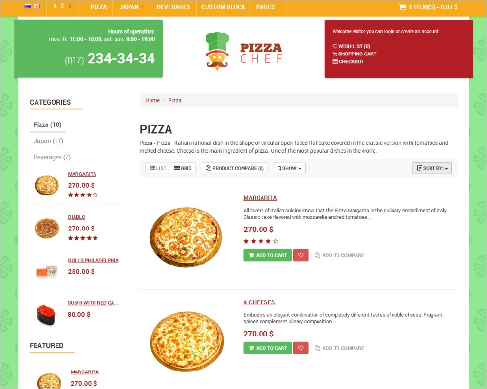 PIzza Chef - Scegli la Pizza che vuoi